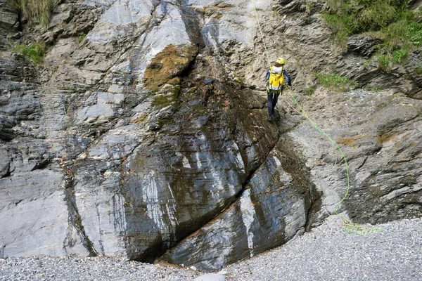 Canyoning Lapazosa Canyon Bujaruelo Valley Pyreneje Provincie Huesca Aragon Španělsko — Stock fotografie