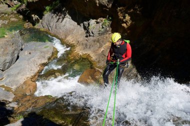 Otal Valley, Pyrenees, Huesca Eyaleti, Aragon İspanya Kanyoning.