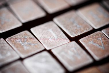 Lastik pullar yakın çekim.