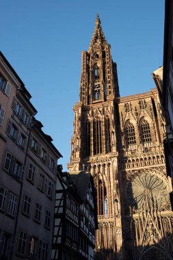 Katedral Strasbourg, Alsace, Fransa.