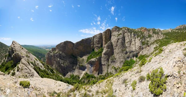 Paredes Rocha Baldonsera Valley Guara Mountains Pirinéus Espanha — Fotografia de Stock