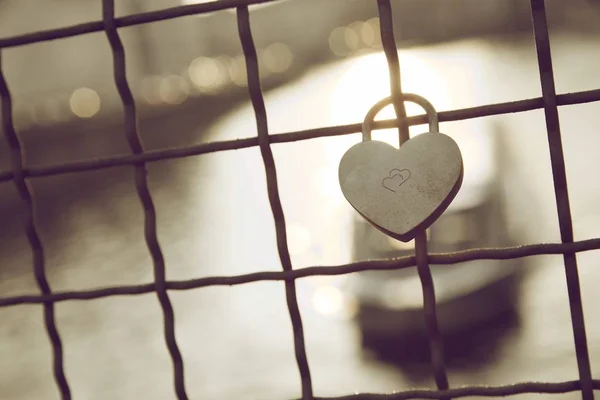 Love Padlock Railing Bridge Berlin Germany — Stock Photo, Image