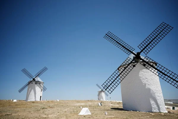 マンチャ スペイン カンポ Criptana シウダードの州 カスティーリャの風車 — ストック写真