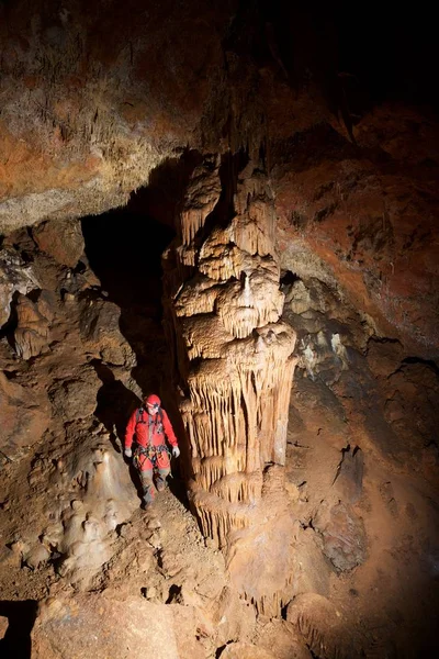 Caving Niguella Cave Zaragoza Province Aragon Spain — Stock Photo, Image