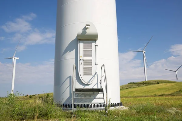 Větrné Mlýny Pro Výrobu Elektrické Energie Provincie Soria Castilla Leon — Stock fotografie
