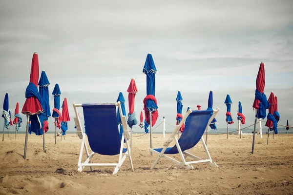 Deauville Beach Normandy France — Stock Photo, Image