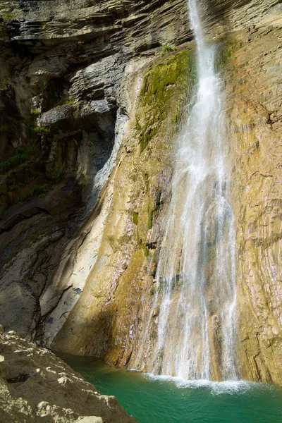 Sorrosal Waterval Broto Pyreneeën Provincie Huesca Aragon Spanje — Stockfoto