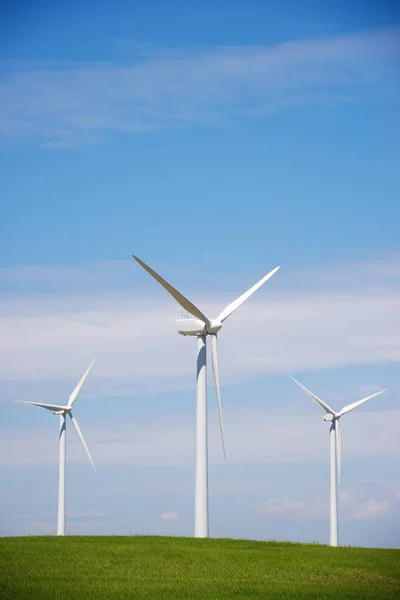 Molinos Viento Para Producción Energía Eléctrica Provincia Zaragoza Aragón España — Foto de Stock