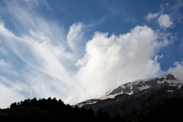 Tepeler Bulutlar Pyrenees Spanya — Stok fotoğraf