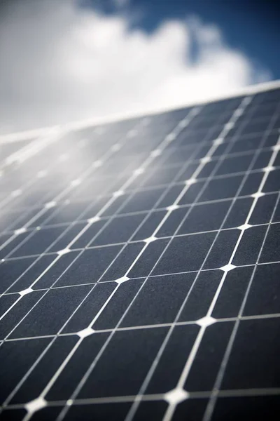 Yenilenebilir Elektrik Üretimi Için Fotovoltaik Panelin Ayrıntıları — Stok fotoğraf
