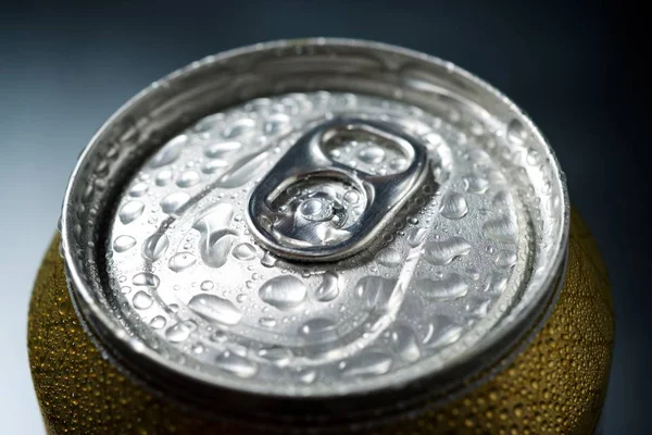 Detail of a beer can.