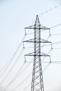 Güç hattı Soria Eyaleti, Castilla Leon, İspanya.