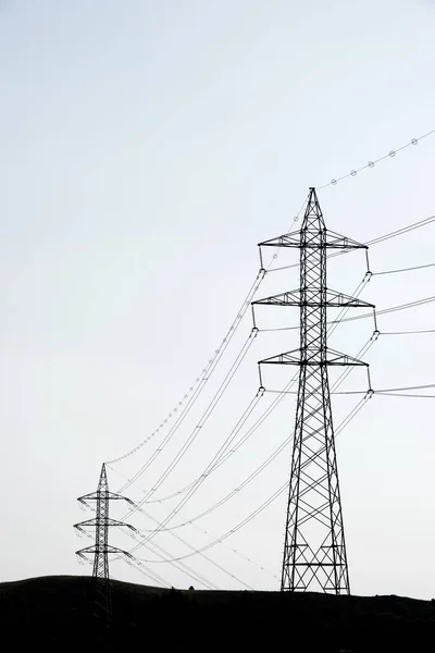 在索里亚省的电力线路 卡斯蒂利亚 西班牙 — 图库照片