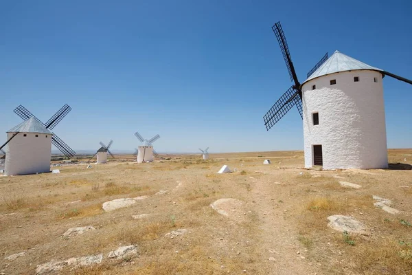 Molinos Viento Campo Criptana Provincia Ciudad Real Castilla Mancha España — Foto de Stock