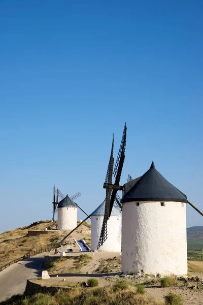 Větrné Mlýny Consuegře Provincie Toledo Kastilie Mancha Španělsko — Stock fotografie