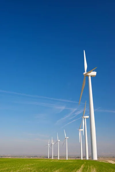 Windmolens Voor Elektriciteitsopwekking Provincie Zaragoza Aragon Spanje — Stockfoto