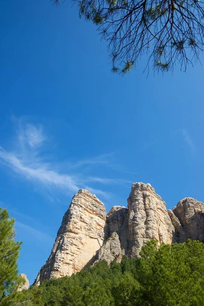 Felswand Genannt Masmutfelsen Penarroya Tastavins Teruel Aragon Spanien — Stockfoto