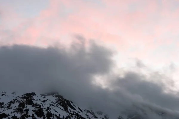 Wolken Astun Pyrenäen Huesca Aragon Spanien — Stockfoto