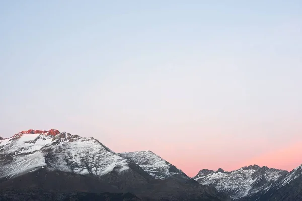 Snowy Peak Tena Valley Aragon Huesca Spanien - Stock-foto