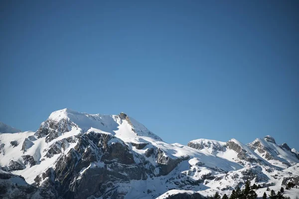 Сніжні Вершини Canfranc Долині Піренеях Huesca Арагон Іспанія — стокове фото