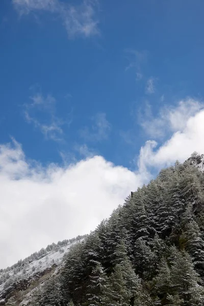 Zasněžené Kopce Canfranc Valley Pyreneje Huesca Aragon Španělsko — Stock fotografie