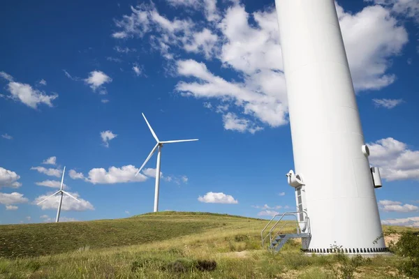 Molinos Viento Para Producción Energía Eléctrica Provincia Soria Castilla León — Foto de Stock