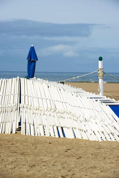 Strand Von Deauville Der Normandie Frankreich — Stockfoto