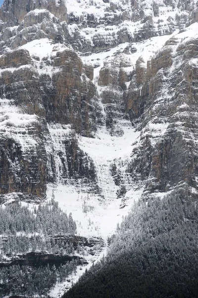 Snöiga Toppar Ordesa Nationalpark Pyrenéerna Huesca Aragonien Spanien — Stockfoto