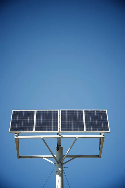 Panel Fotovoltaico Para Producción Energía Renovable —  Fotos de Stock