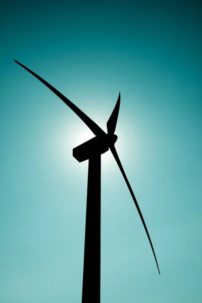 Windmill Electric Power Production Sunset Pozuelo Aragon Zaragoza Aragon Spain — Stock Photo, Image