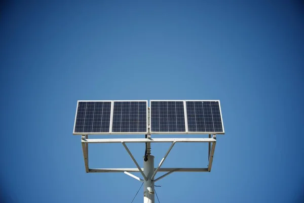 Panel Fotovoltaico Para Producción Energía Renovable —  Fotos de Stock