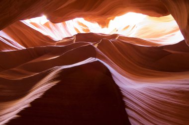 soyutlama kumtaşı duvarları antilop Kanyonu, ABD tarafından oluşturulmuş.