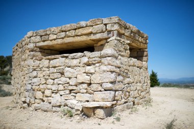 İspanya İç Savaşı, Tardienta, Huesca Eyaleti, Aragon, İspanya sırasında kullanılan sığınak.