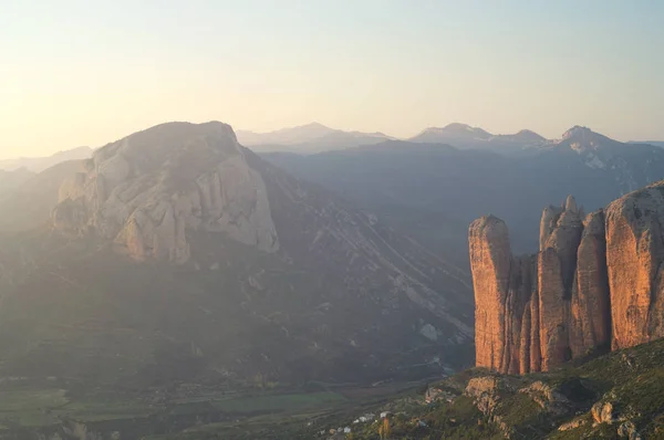 Espiras Rupestres Conocidas Como Mallos Riglos Huesca Aragón España —  Fotos de Stock