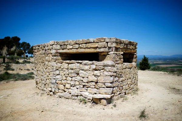 Bunker Används Spanska Inbördeskriget Tardienta Huesca Provinsen Aragonien Spanien — Stockfoto