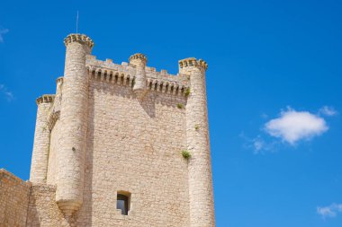İspanya 'nın Guadalajara ilindeki Castilla La Mancha' daki Torija kalesi..