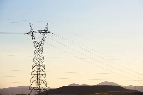 Elektriciteitsleiding Zaragoza Provincie Aragon Spanje — Stockfoto