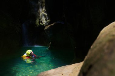 Kanyoning Fago Kanyon, Pyrenees, Huesca Eyaleti, Aragon İspanya içinde.
