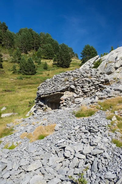 Bunker Canfranc Valley Pyrenäen Spanien — Stockfoto