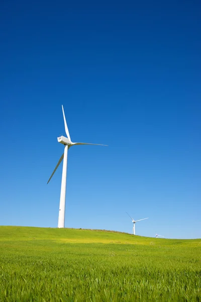 風力発電用風車ザラゴザ州アラゴンスペイン — ストック写真