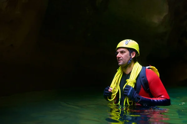 Canyoning Fago Canyon Pyrenees Huesca Province Aragon Spain — Stock Photo, Image