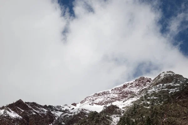 Besneeuwde Toppen Canfranc Valley Pyreneeën Huesca Aragon Spanje — Stockfoto