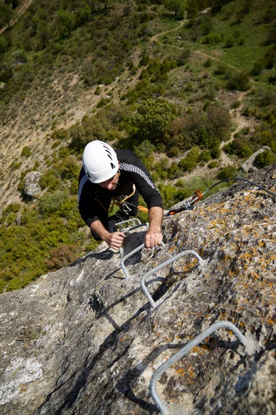 Climbing Ferrata Route Calcena Zaragoza Province Aragon Spain — Stock Photo, Image