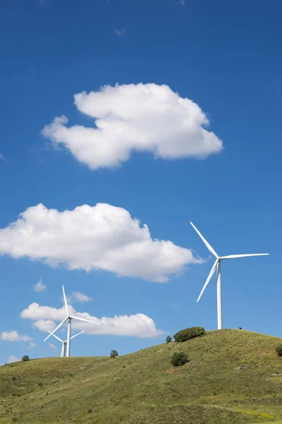 西班牙卡斯蒂利亚里昂Soria省发电风车 — 图库照片