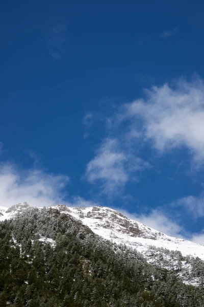 Colinas Nevadas Valle Canfranc Pirineos Huesca Aragón España — Foto de Stock