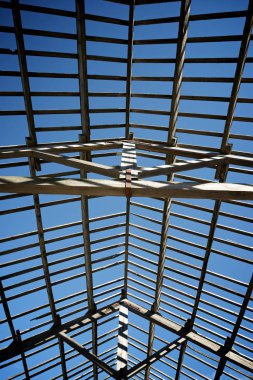 Kalıntıları bir endüstriyel yapı, Zaragoza bölgesi, İspanya.