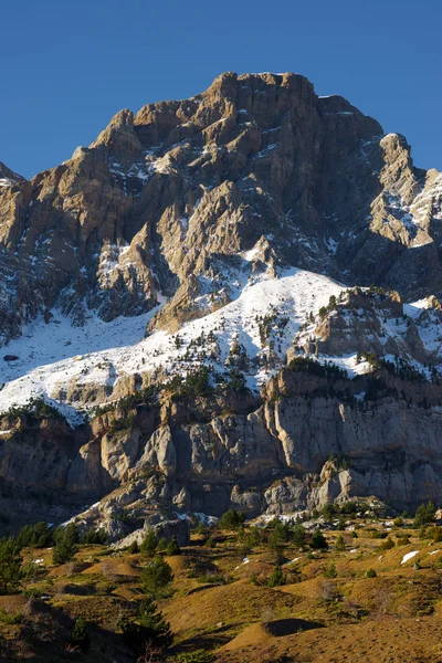Telera Tepe Partacua Dağlar Tena Valley Aragon Huesca Spanya — Stok fotoğraf