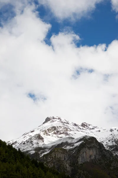 Сніжні Вершини Canfranc Долині Піренеях Huesca Арагон Іспанія — стокове фото