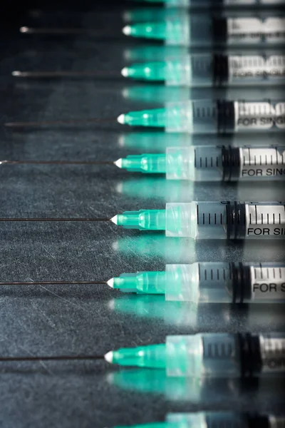 Close Group Syringes — Stock Photo, Image