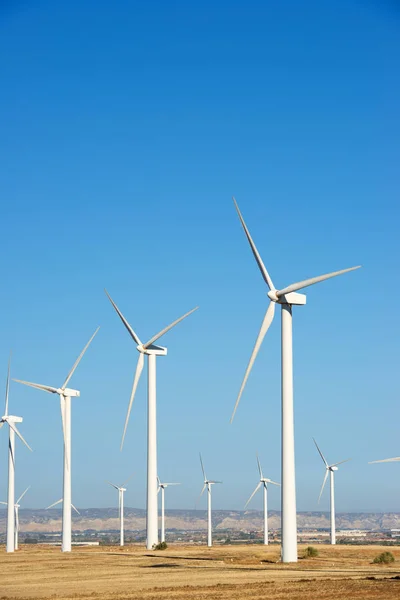 发电用风车 萨拉戈萨省 西班牙 — 图库照片